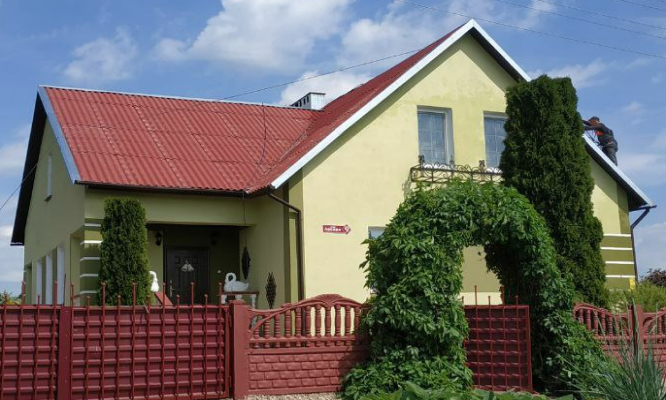 Крыша из шифера 210 м2 до начала работ